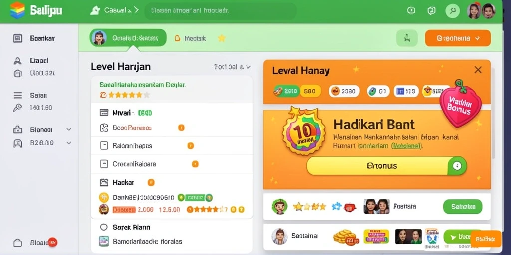 Tampilan menu yang mudah dinavigasi dan menarik.